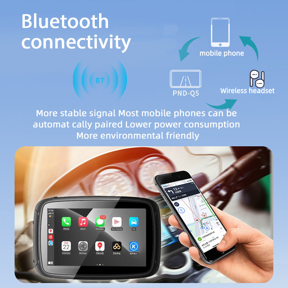 PND-Q5 5-inch Wireless Car Play Portable Motorcycle Navigator Bluetooth HD Video Playback PND-Q5 5-inch Wireless Car Play Portable Motorcycle Navigator Bluetooth HD Video Playback